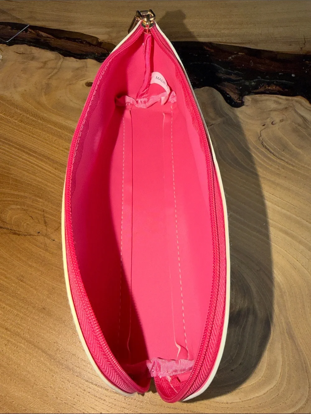 Kate Spade Pink Floral Zip Pencil  Pouch with ruler, eraser, and pencil sharpene